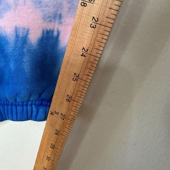 Von Dutch SET Blue Pink Tie Dye Red Rhinestone Logo Oversize Hoodie & Pants - Picture 16 of 16